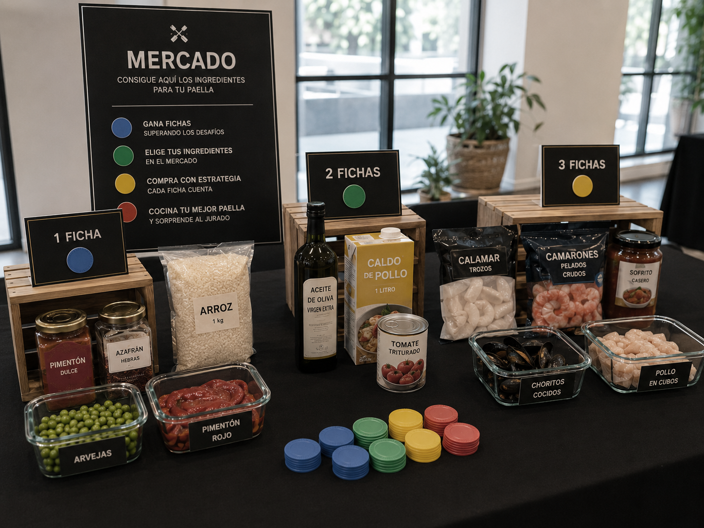 Mercado de ingredientes de Desafío Gourmet