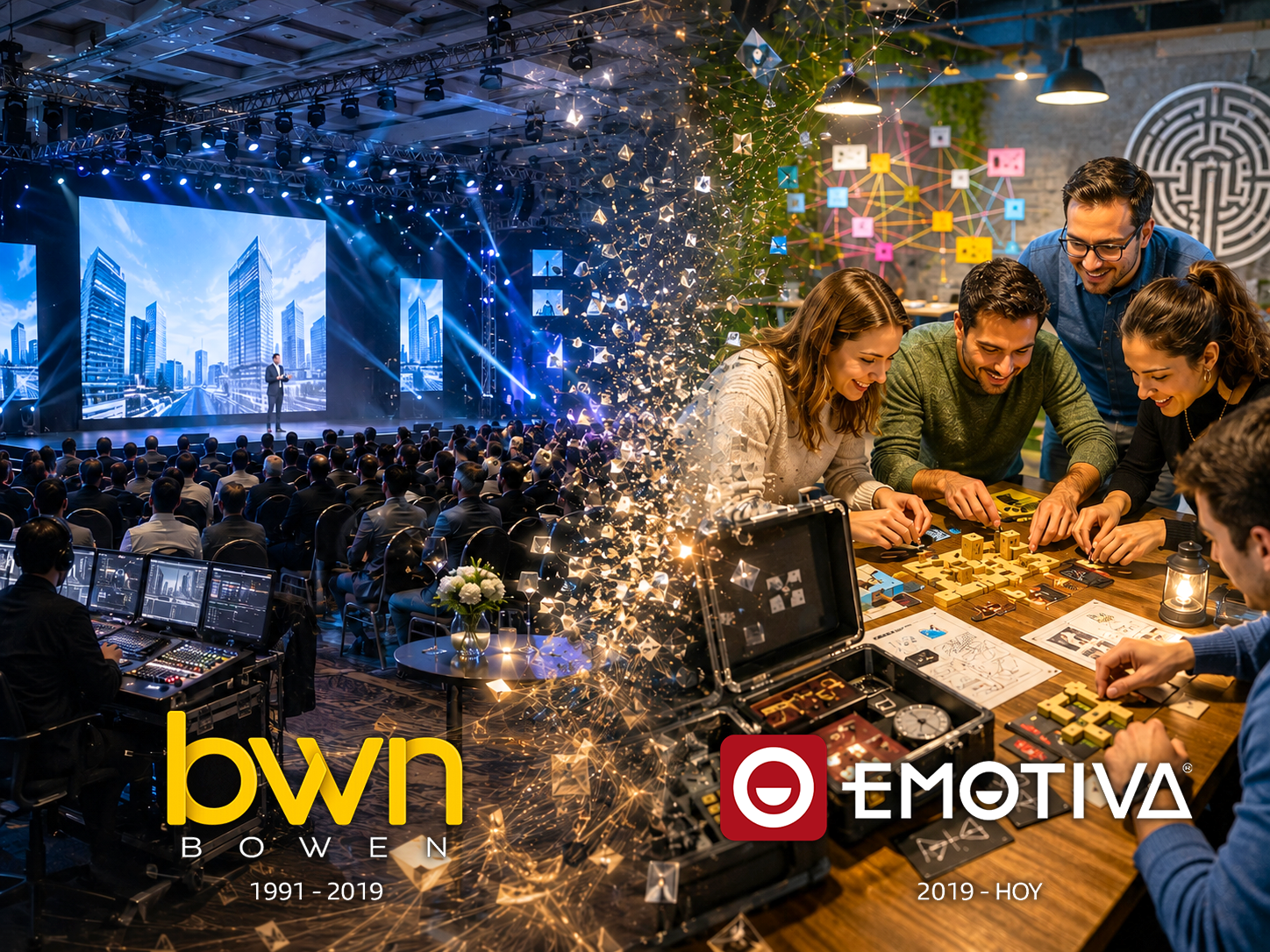 Equipos participando en una experiencia Emotiva